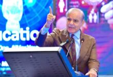 Prime Minister Shehbaz Sharif addresses audience at Prime Ministers Digital Youth Hub in Islamabad on March 27, 2025. — APP