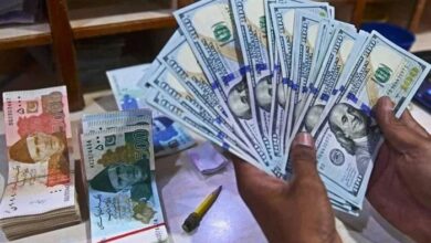 A foreign currency dealer counts US dollars at a shop in Karachi on May 19, 2022. — AFP/File