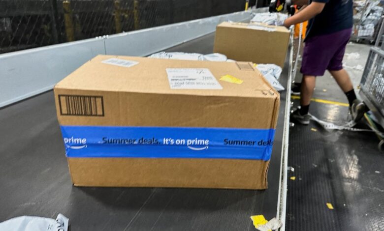 An Amazon warehouse in Melville, New York. Photo: Reuters