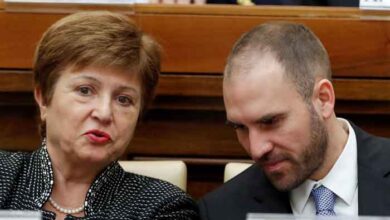 IMF Managing Director Kristalina Georgieva and Argentinas Economy Minister Martin Guzman attend a conference hosted by the Vatican on economic solidarity, at the Vatican, February 5, 2020. — Reuters