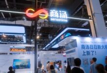 SenseTime’s booth at an AI conference in Shanghai. Photo: Costfoto/NurPhoto via Getty Images