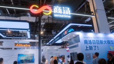 SenseTime’s booth at an AI conference in Shanghai. Photo: Costfoto/NurPhoto via Getty Images