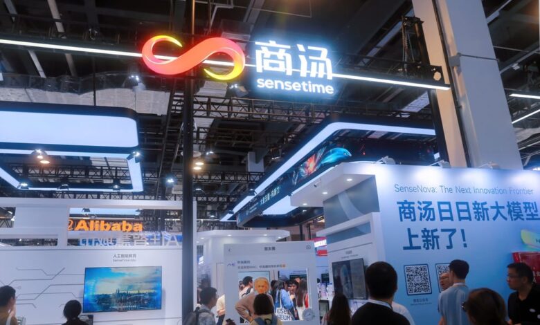SenseTime’s booth at an AI conference in Shanghai. Photo: Costfoto/NurPhoto via Getty Images