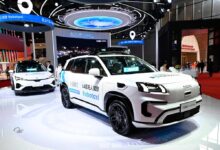 A Pony.ai robotaxi at the Shanghai Auto Show. Photo: AFP