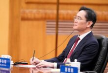 Samsung Electronics chairman Lee Jae-yong attends a meeting with global business leaders hosted by Chinese President Xi Jinping at the Great Hall of the People in Beijing. Photo: EPA-EFE