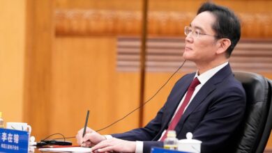 Samsung Electronics chairman Lee Jae-yong attends a meeting with global business leaders hosted by Chinese President Xi Jinping at the Great Hall of the People in Beijing. Photo: EPA-EFE