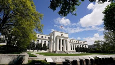 The Federal Reserve building is set against a blue sky in Washington, US, May 1, 2020. — Reuters
