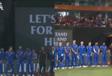 Hardik Pandya laughs during minute of silence for Kashmir in IPL