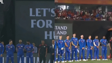 Hardik Pandya laughs during minute of silence for Kashmir in IPL