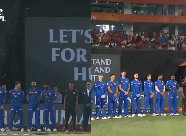 Hardik Pandya laughs during minute of silence for Kashmir in IPL