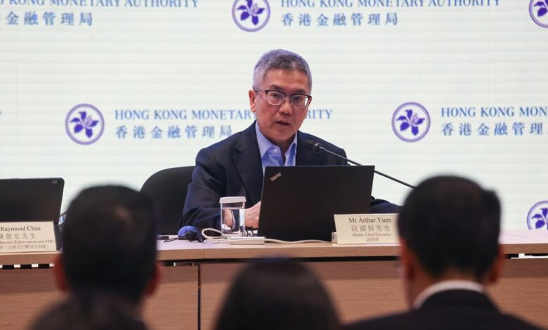 HKMA deputy chief executive Arthur Yuen will introduce measures to establish a comprehensive anti-fraud system for banks and their customers to prevent their money from being lost to fraudsters. Photo: SCMP