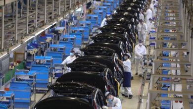 The representational image shows employees assembling cars at Dongfeng Honda’s plant in Wuhan, central Hubei province. — AFP/File