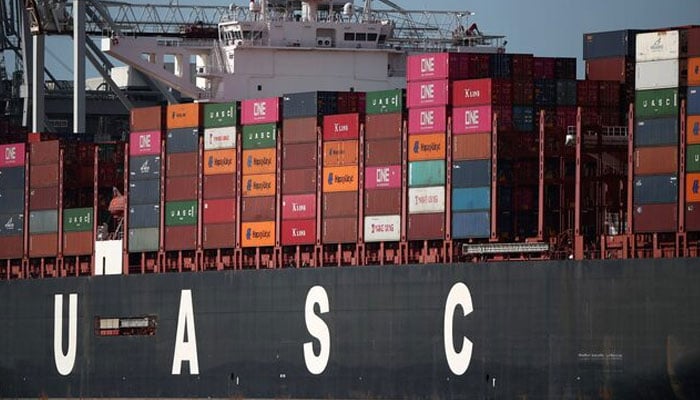 Shipping containers stacked on a cargo ship are seen in the dock at the ABP port in Southampton, Britain August 31, 2019. — Reuters