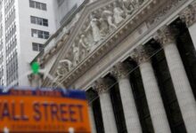 A souvenir license plate is seen outside the New York Stock Exchange in Manhattan, New York City, US. — REUTERS/File
