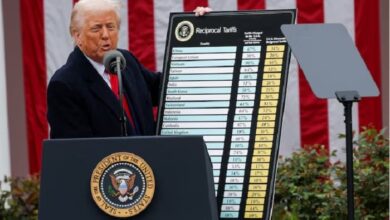 US President Donald Trump delivers remarks on tariffs in the Rose Garden at the White House in Washington, DC., US, April 2, 2025. — Reuters