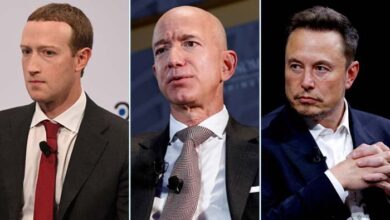 (Left to right) Meta founder Mark Zuckerberg, Amazon founder Jeff Bezos, and Tesla CEO Elon Musk. — Reuters/File
