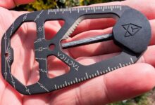 small camping tool in the hand