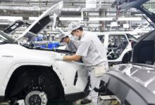 Chinese workers assemble Toyota vehicles at a plant in Changchun, northeast Jilin province. Photo: Costfoto/Future Publishing via Getty Images