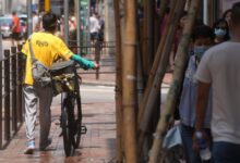 A Keeta delivery rider in Hong Kong. Photo: Elson Li