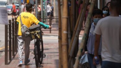 A Keeta delivery rider in Hong Kong. Photo: Elson Li