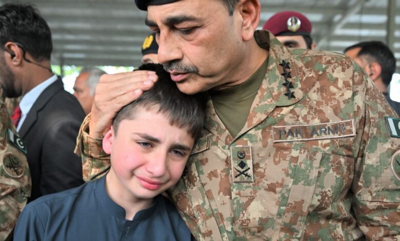 Funeral held for army officer's son martyred in Indian attack in AJK