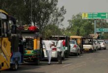 Vehicles wait in a line before making their way to Pakistan at the Attari-Wagah border crossing near Amritsar, India April 30, 2025. — Reuters