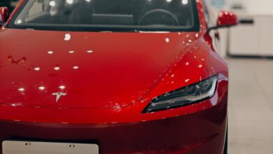 A Tesla Model S electric vehicle parked inside a car showroom in Nanning, capital of southern autonomous region Guangxi. Photo: Shutterstock