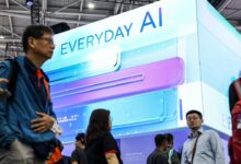 Trade war elephant in the showroom at Computex Taipei, Asia’s biggest tech expo