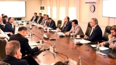 Minister for Finance and Revenue Senator Muhammad Aurangzeb chairs the inaugural meeting of a high-level committee formed to monitor petroleum prices amid regional tensions on Monday. — APP