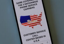 An iPhone displayed the website for The Trump Organisation’s mobile phone service and a Trump-branded smartphone on June 16, 2025 in Miami, Florida. Photo: AFP