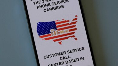 An iPhone displayed the website for The Trump Organisation’s mobile phone service and a Trump-branded smartphone on June 16, 2025 in Miami, Florida. Photo: AFP