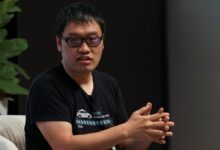 Pony.ai co-founder Lou Tiancheng speaks at a conference in Singapore on July 9. Photo: Reuters